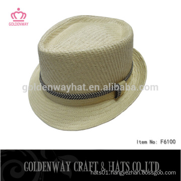 milk color chinese short brim hat for round face men